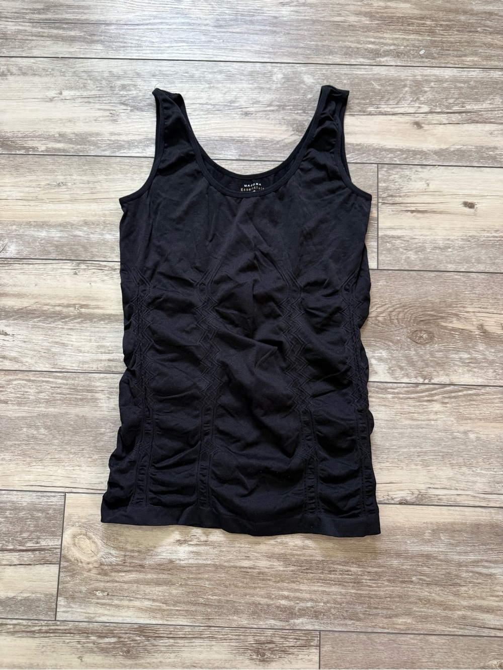 Women’s Black Ruched Tank Top
